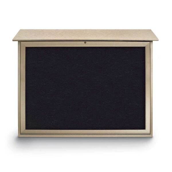 Indoor Enclosed Combo Board, 42"x32", Bronze Frame/Black Porc & Rubber